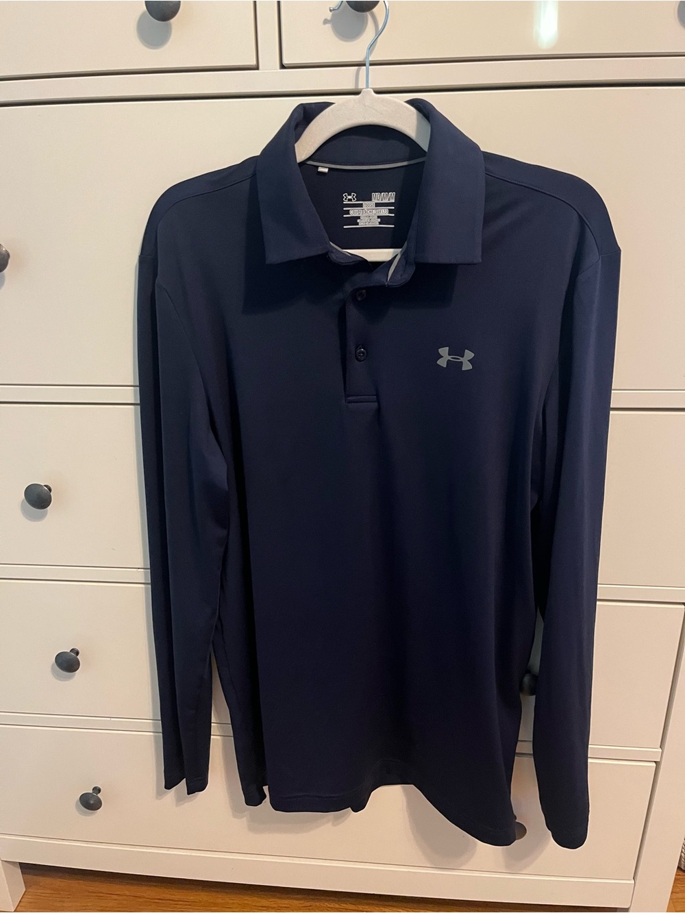 Under Armour Navy Long Sleeve Polo Shirt